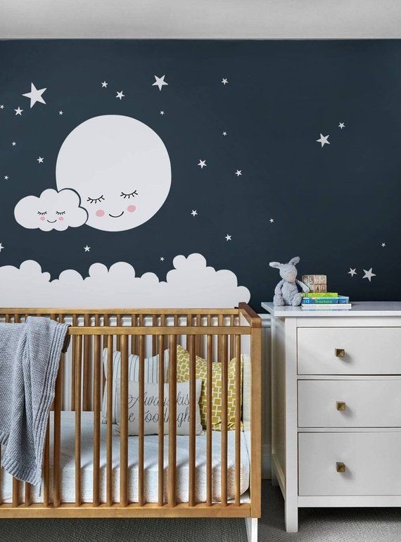 quarto de bebê com lua