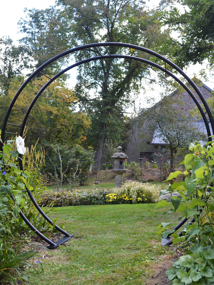arco em decoração de jardim grande