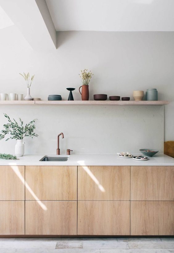armários de cozinha minimalistas
