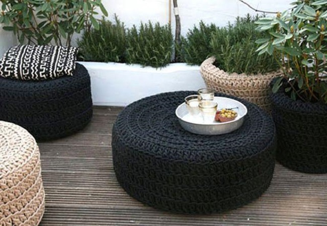 Ideias incríveis reutilizando pneus na decoração