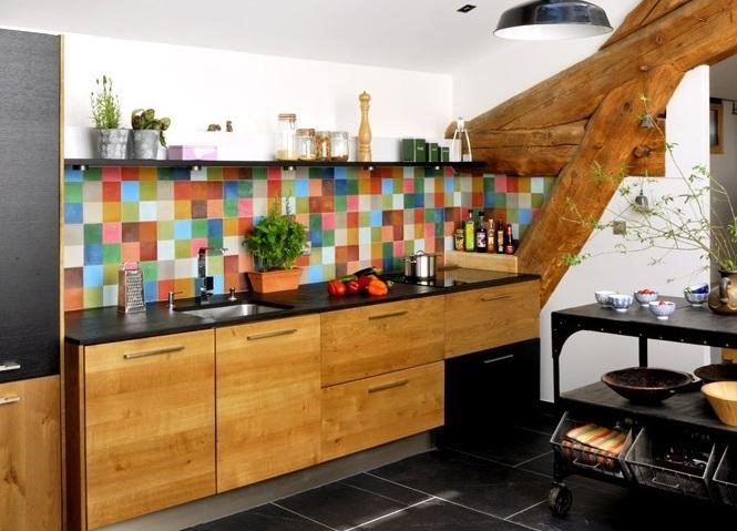 azulejos coloridos na cozinha