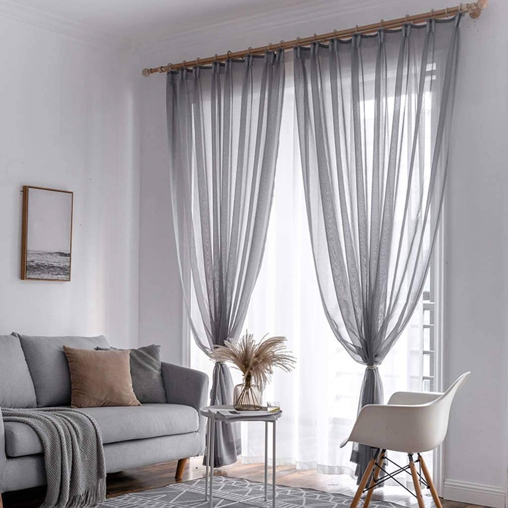 cortina cinza simples