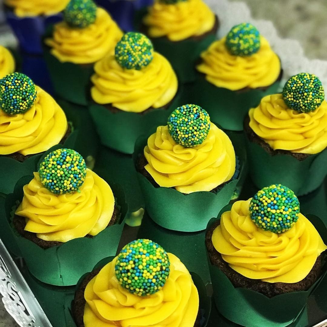 cupcakes temáticos para copa do mundo