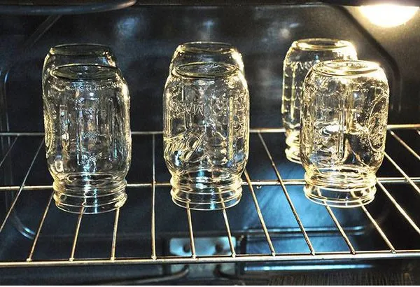 esterilização de vidros no forno