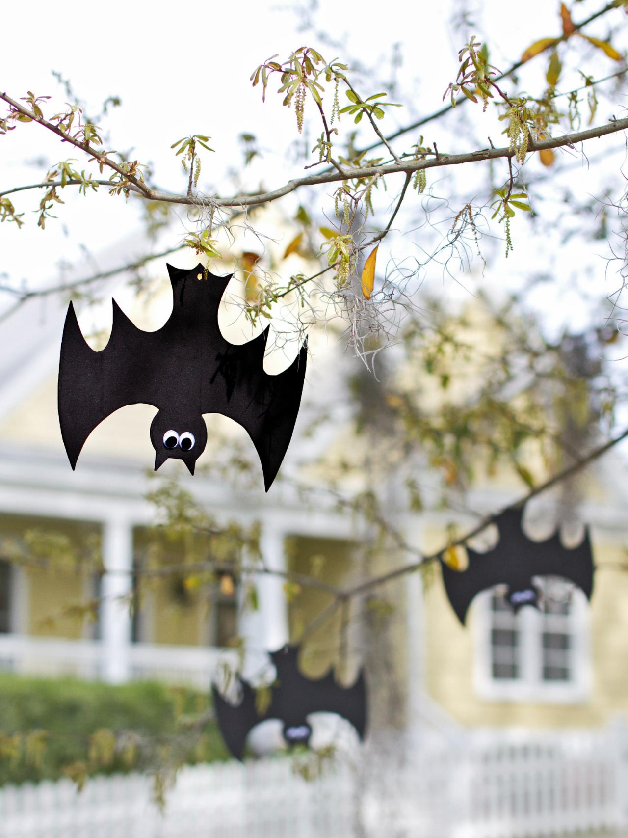morcegos na decoração do jardim