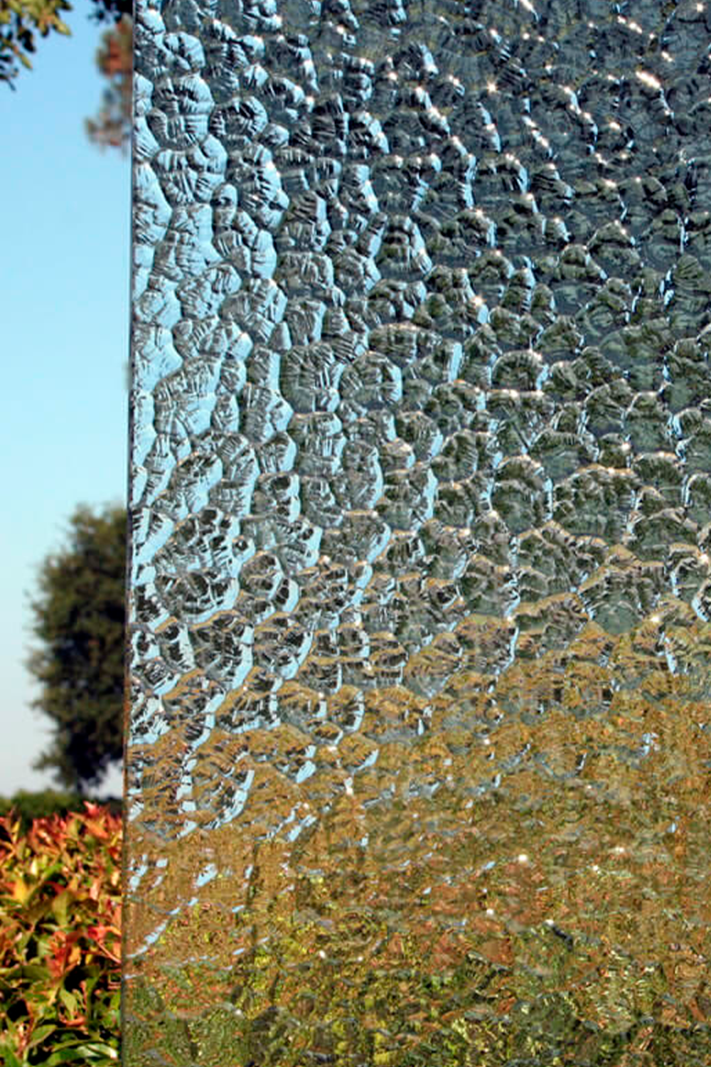 janela com vidro texturizado