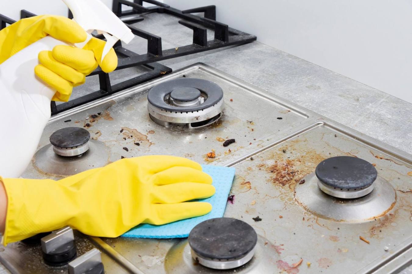 limpeza de fogão sujo