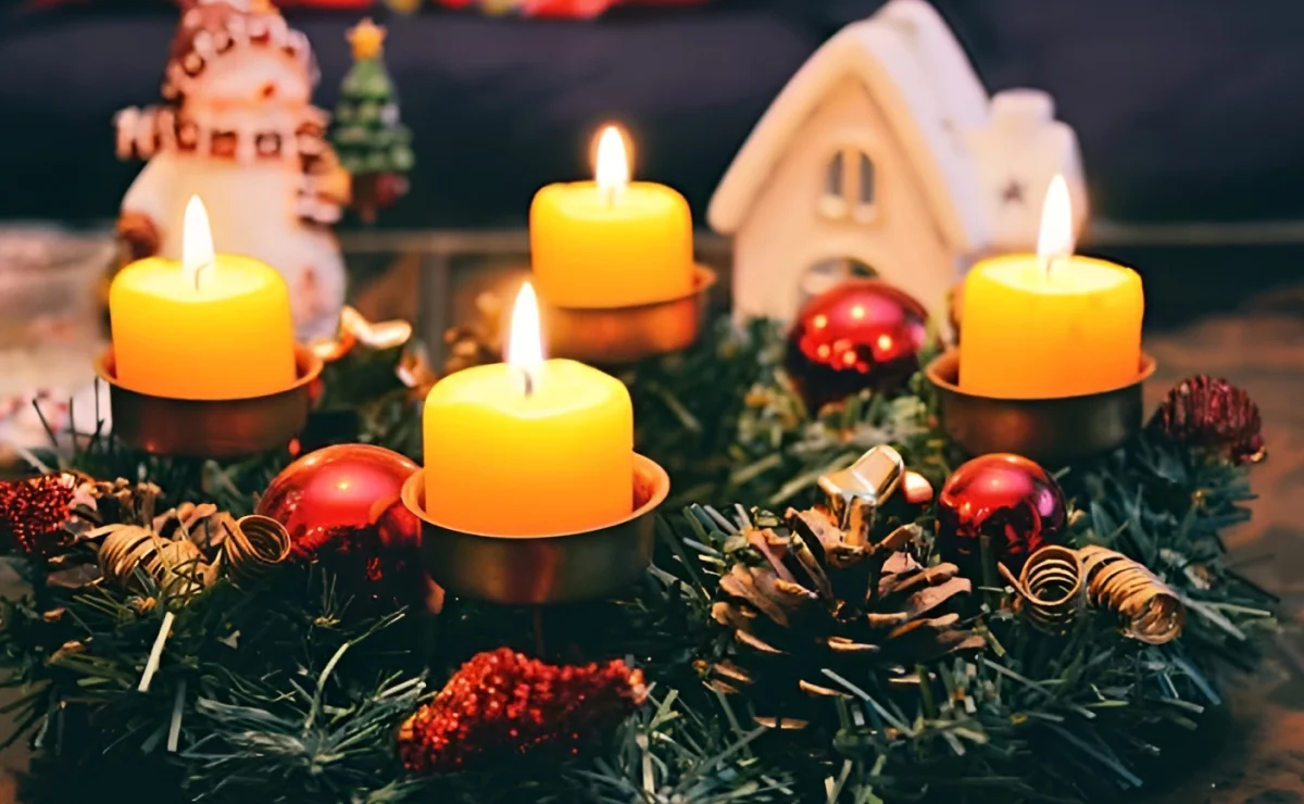 velas na decoração de natal