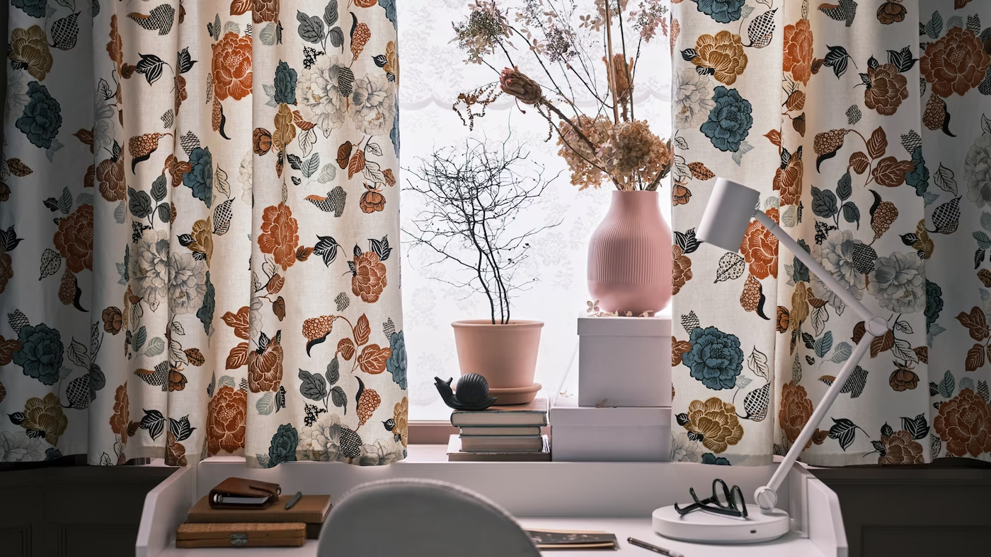 cortinas florais
