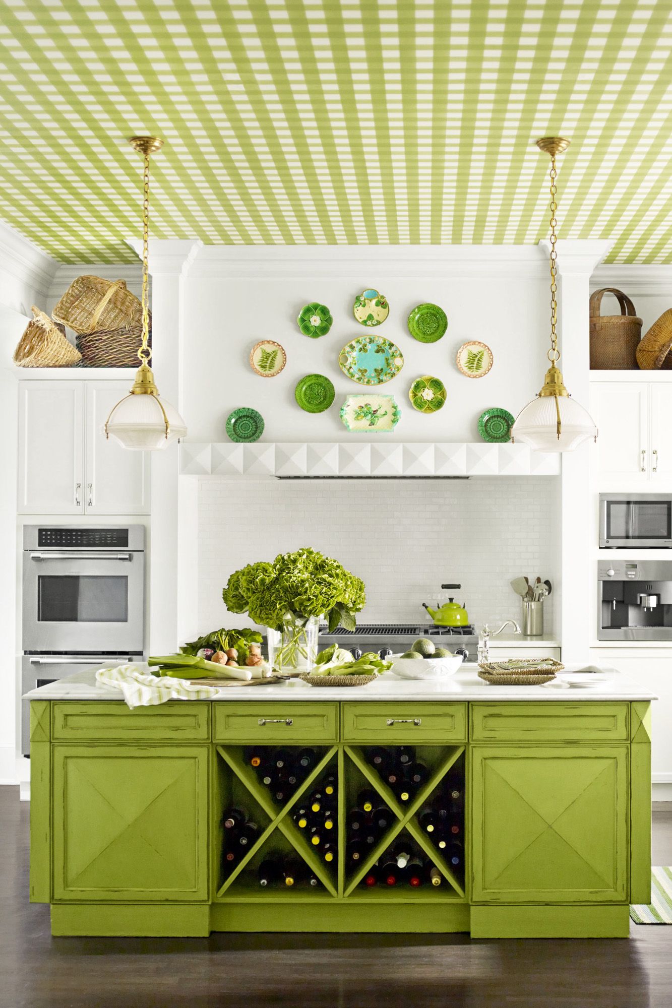 cozinha verde decorada