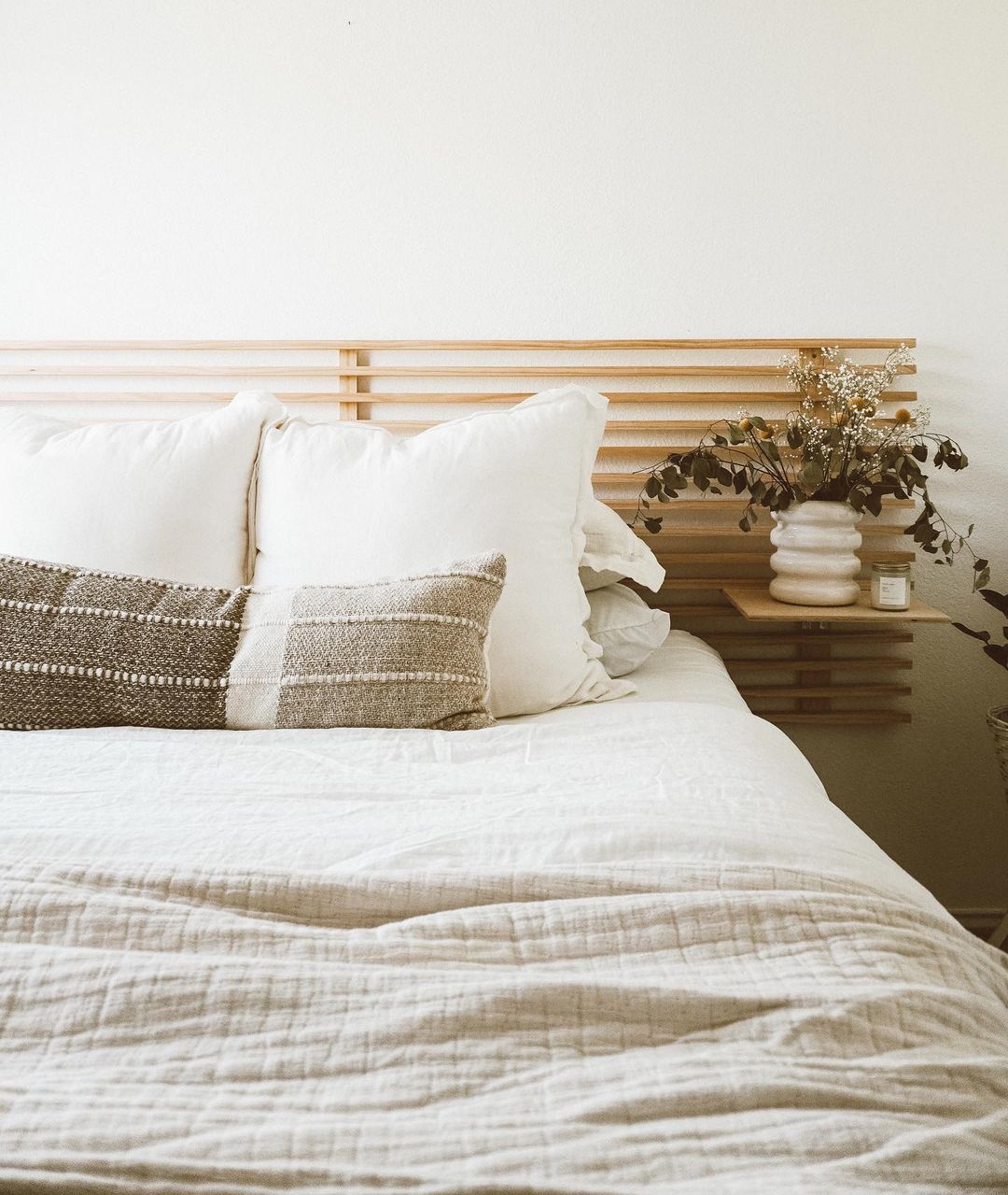 cabeceira de cama de madeira