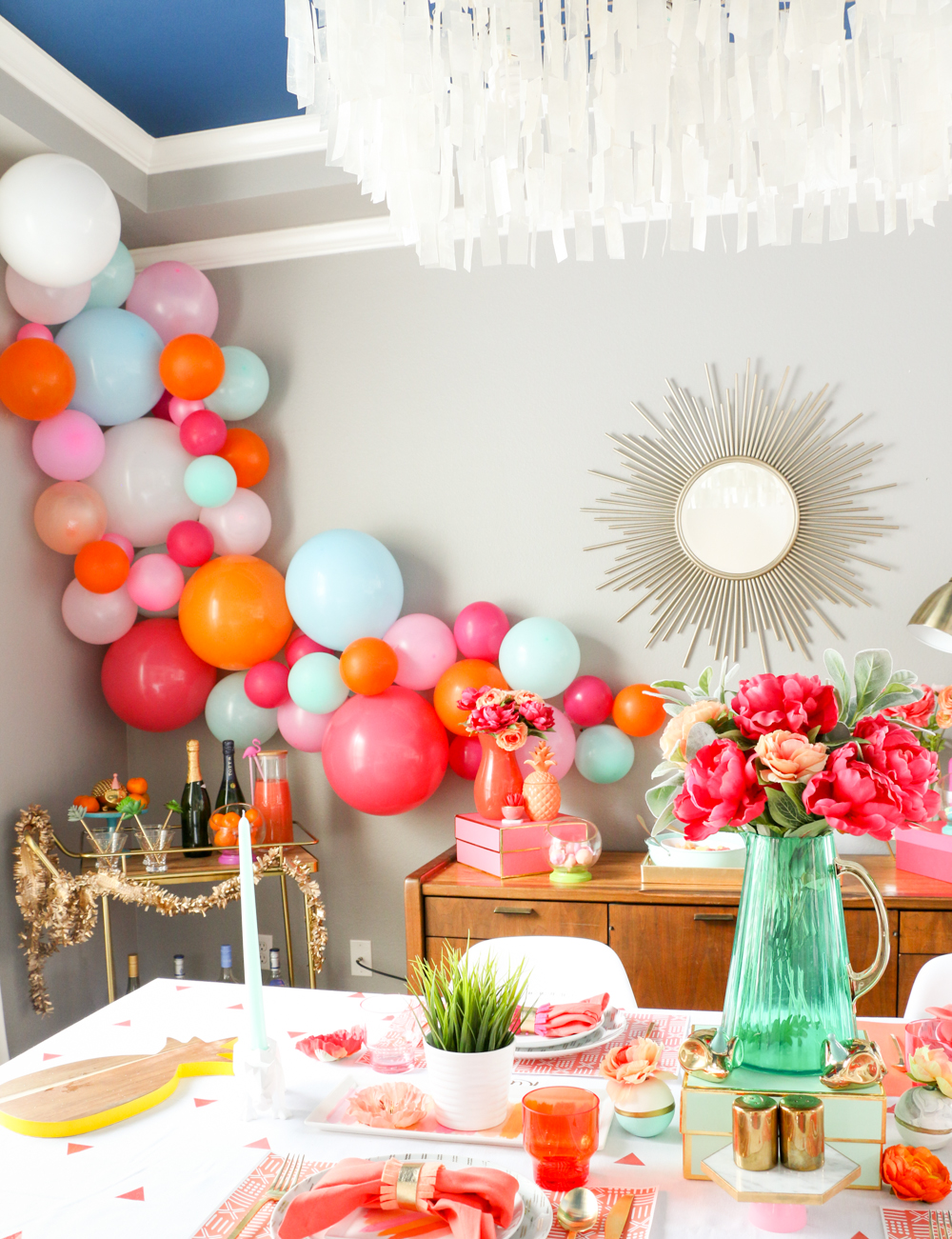 decoração de dia das mães com balões