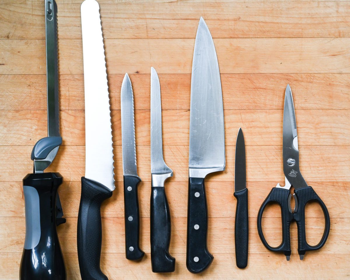 facas e tesoura de cozinha