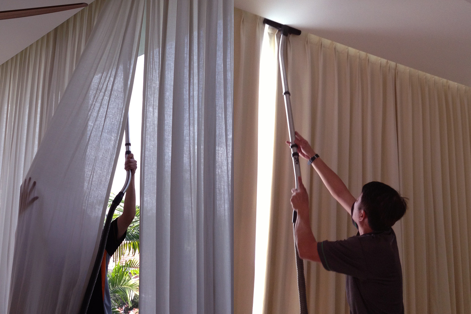 limpeza a seco de cortina