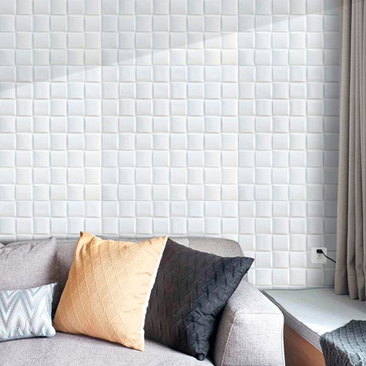 3 tipos de textura para paredes com placas autocolantes: só colar e pronto!