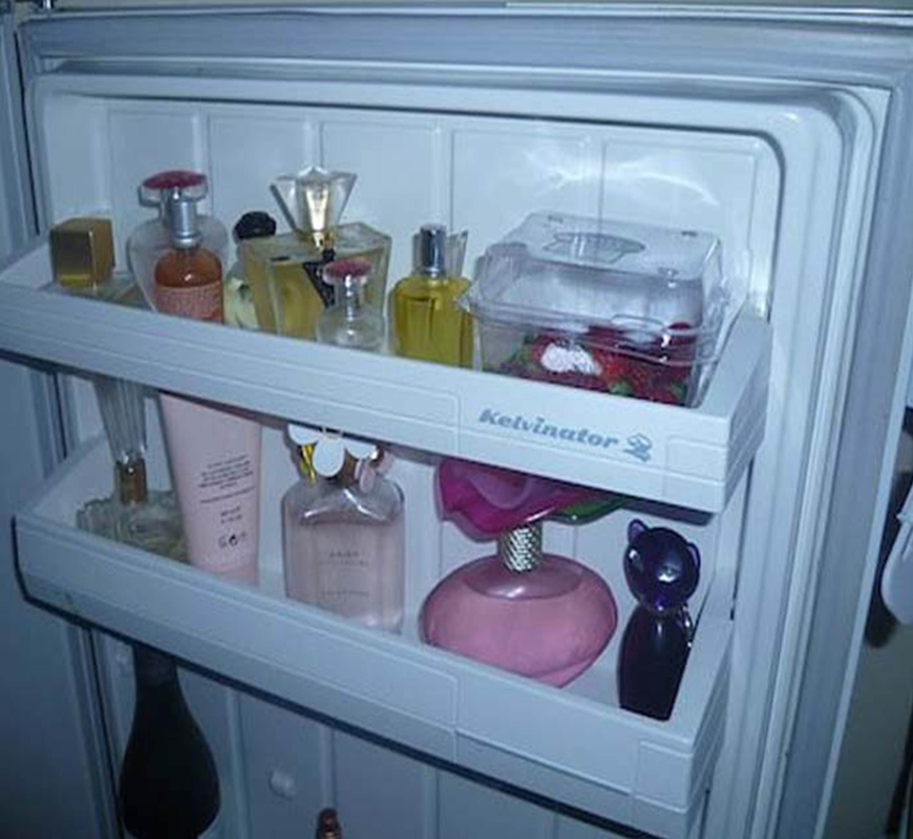 perfumes na geladeira