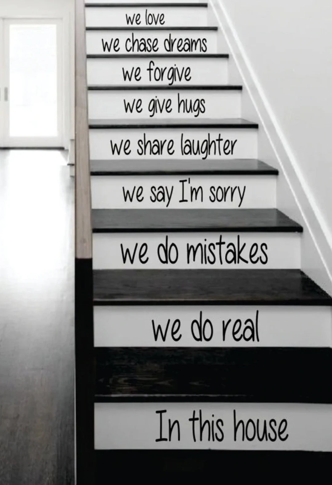 escada com citações