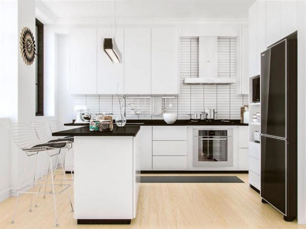 Cozinha preta e branca: saiba decorar esse espaço com equilíbrio