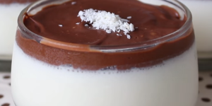 Mousse de Coco com Chocolate