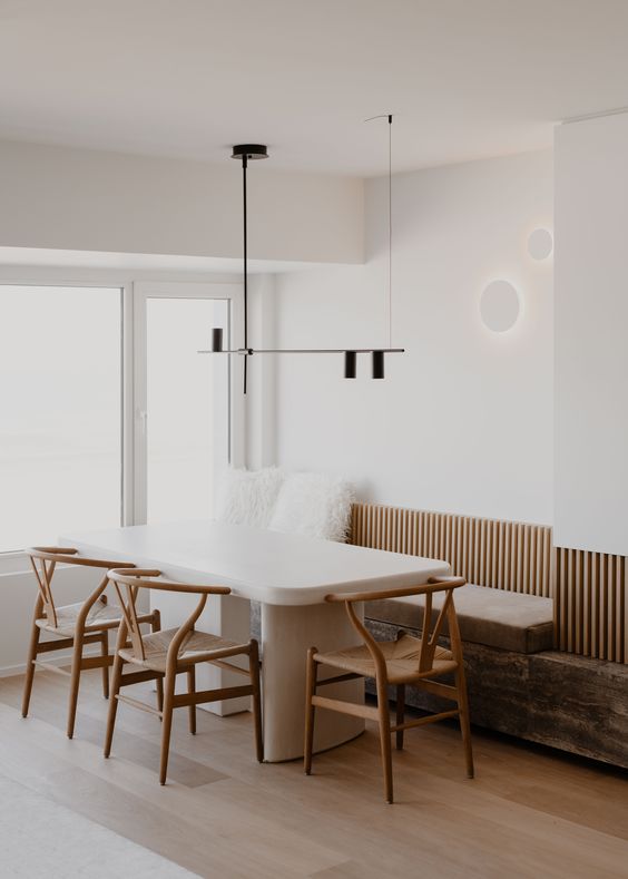 sala de jantar minimalista simples