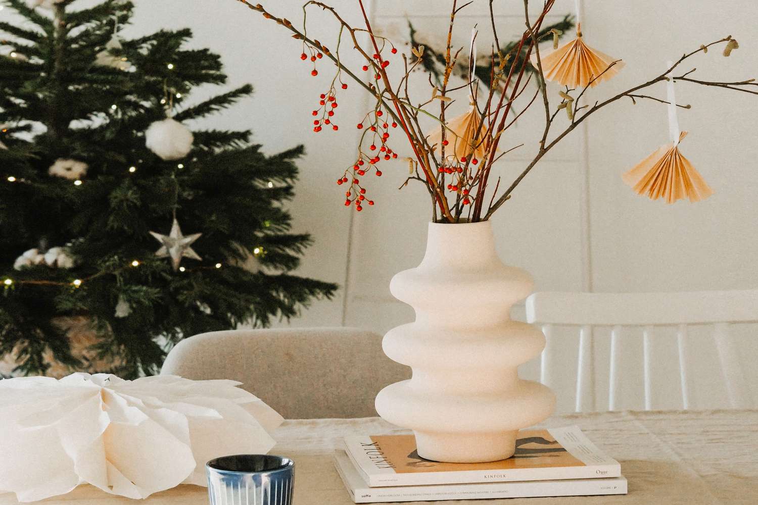decoração de Natal simples estilo minimalista