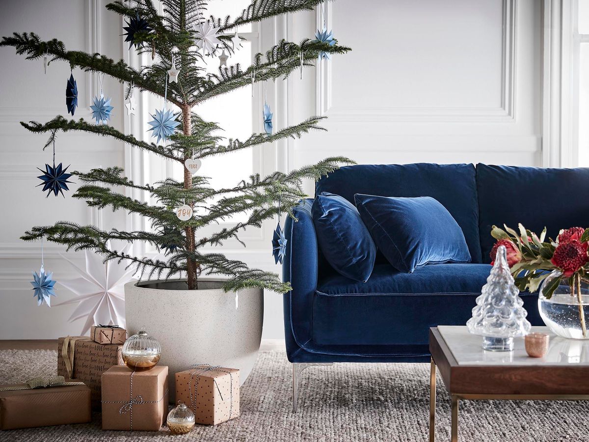 decoração minimalista para árvore de natal