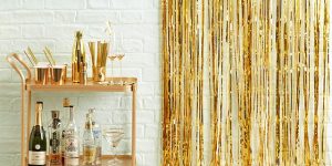decoração de ano-novo com cor dourada