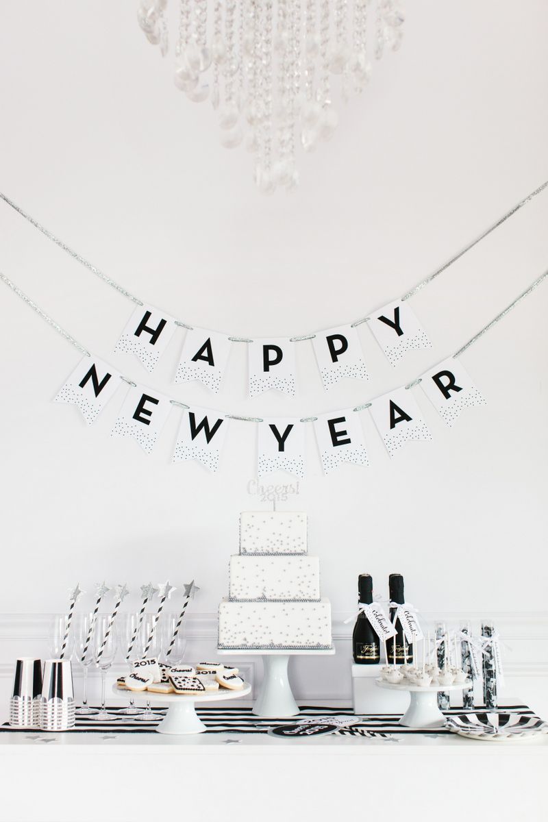 decoração de ano-novo minimalista